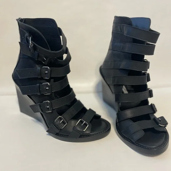 靴 ANN DEMEULEMEESTER wedge sandals beige37 ann demeulemeester wedge sandals - Gem
